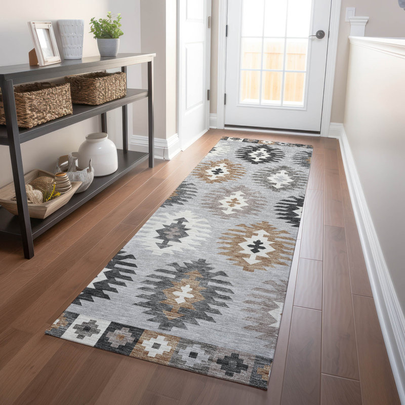 Tapis Chayden avec envers antidérapant, Tapis de couloir 2 pi 3 po x 7 pi 6 po