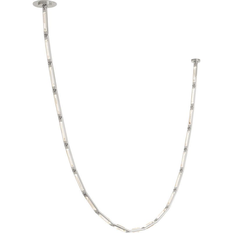 Catena 103 Chandelier, Polished Nickel, 3000 Kelvins, Remote