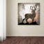 « calling cerf », reproduction d’impression sur toile tendue en gris-21937610