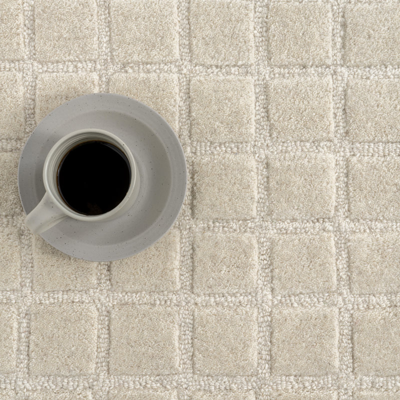 Handmade Beige Wool Tufted Runner Rug 2'6" x 8'