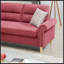 Luxueux canapé modulaire réversible en velours rouge paprika avec ressorts ensachés et mousse pour un confort ultime