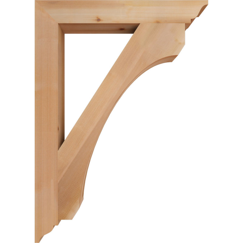 Support en bois rustique traditionnel BKTLEC01, Cèdre rouge de l'Ouest (lisse), H 42 po x l 3,5 po x P 30 po