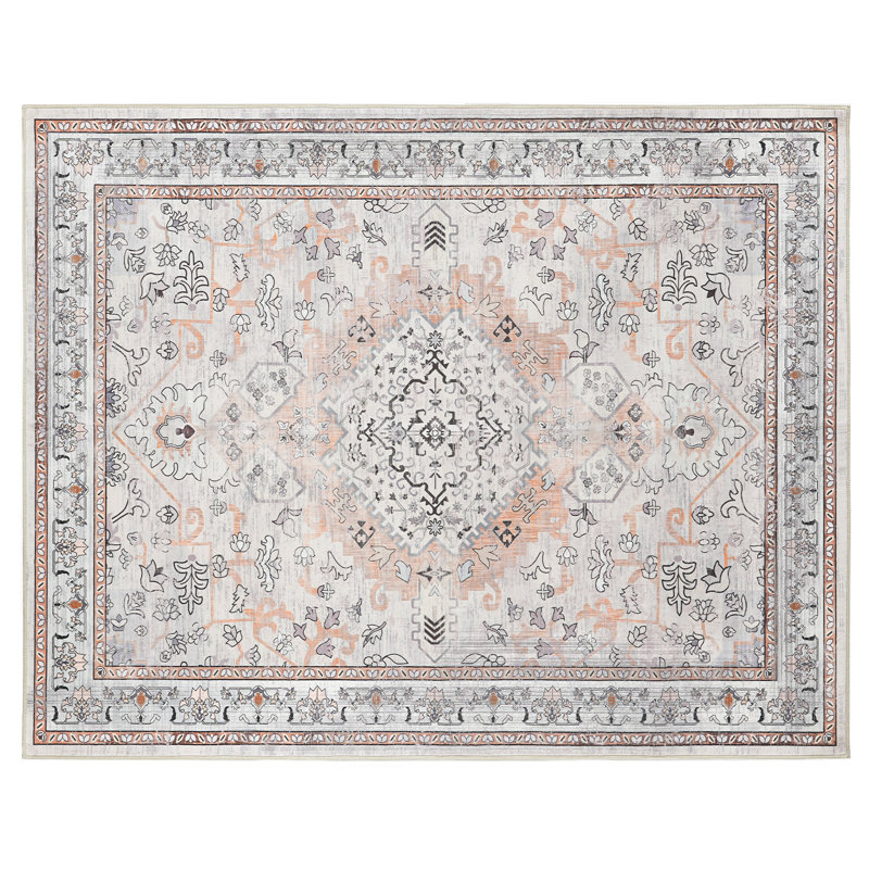 Tapis lavable à la machine avec envers en caoutchouc antidérapant TPR, Rectangle 6 pi x 9 pi