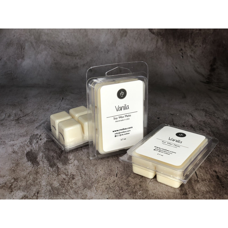 Vanille, soja, cire fondante - parfum propre et sans flamme - coulé à la main, durable, fabriqué aux États-Unis, 3