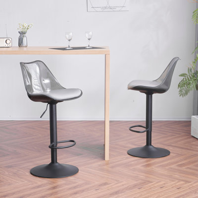 Swivel Upholstered Adjustable Height Counter Stool