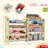 Kids Bookshelf Toy Storage Organizer With 17 Bins And 5 Bookshelves,Multi-functional Nursery Organizer Kids Furniture Set Toy Storage Cabinet Unit with HDPE Shelf and Bins-1689498430