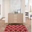 Tapis rouge à motif géométrique Hankinson Prague-24109263
