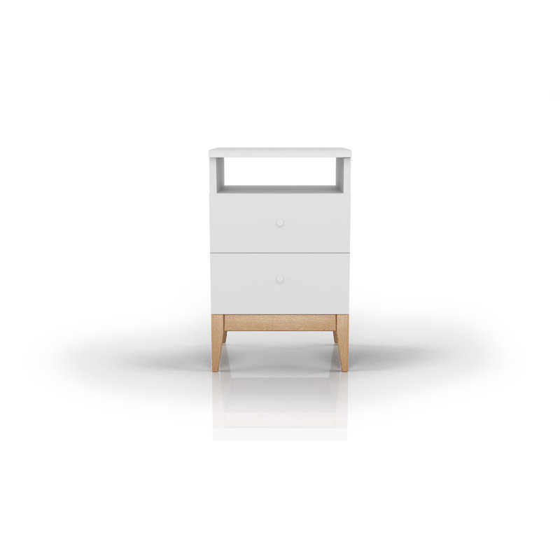 Alyssa 40cm W Solid Wood Bedside Table