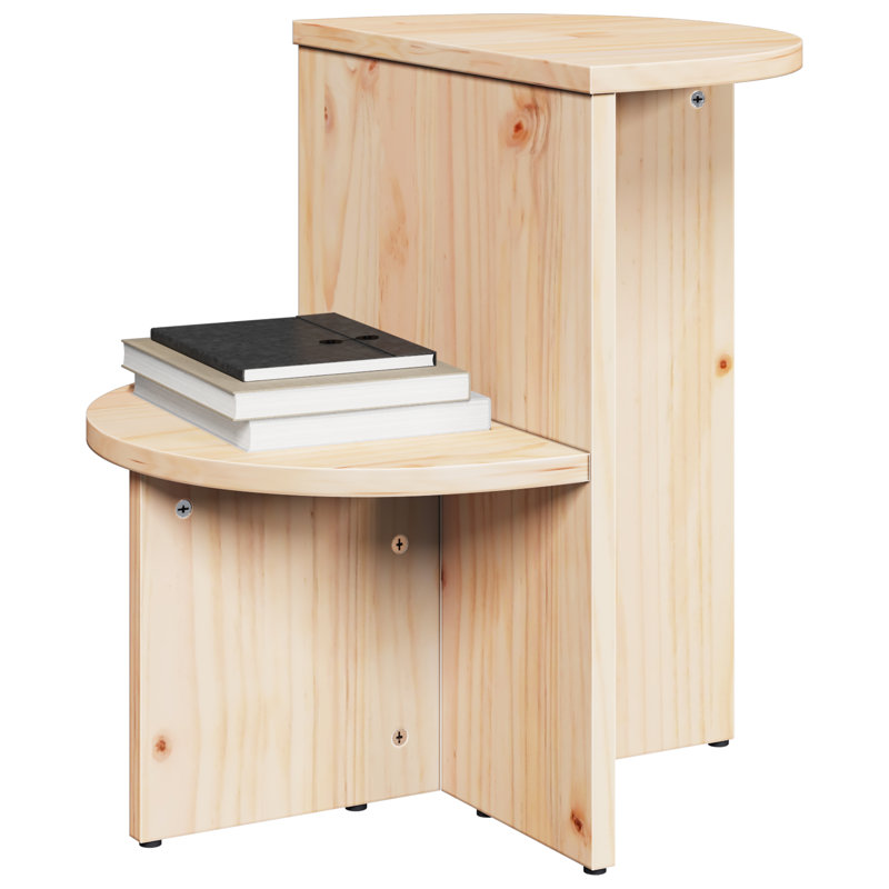 Coffee Table Solid pine wood Rustic Tables Round Indoor Pine Natural, Natural