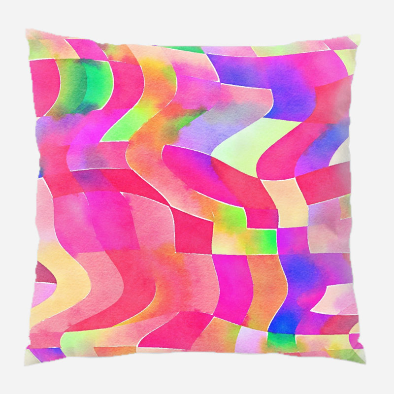 Coussin watercolour Nakia, Microsuède, Intérieur