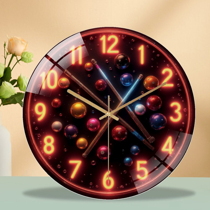Horloge murale en verre Neon