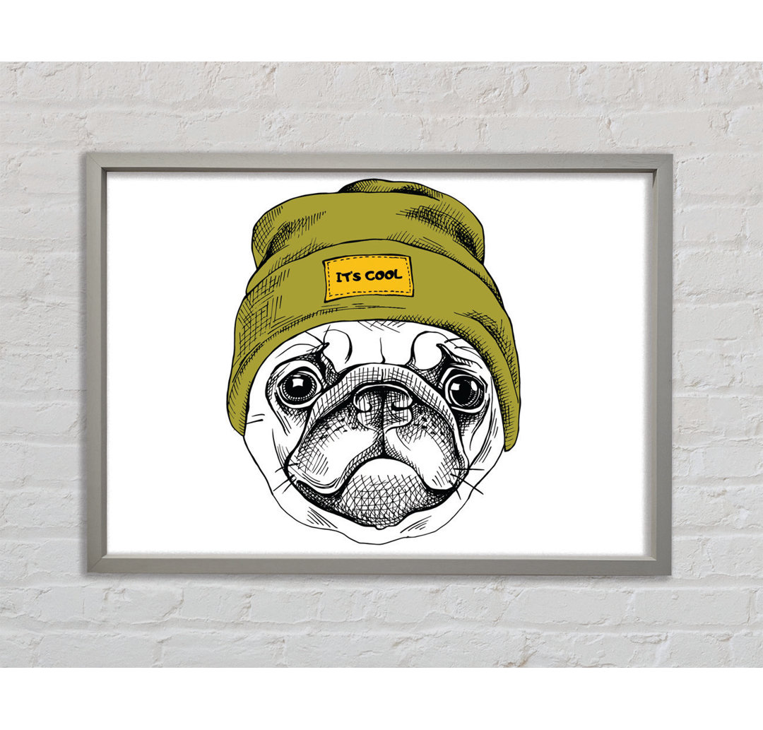 Mops Life Beanie - Einzelner Bilderrahmen Kunstdrucke auf Leinwand