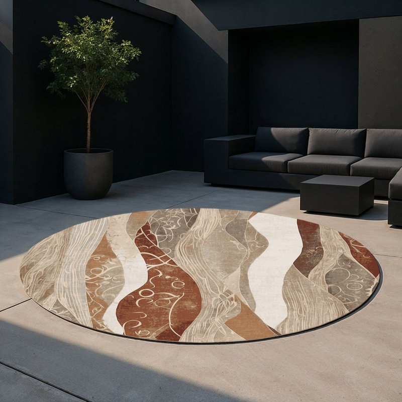 Soothing Crest Indoor And Outdoor Area Rug, Round 5'