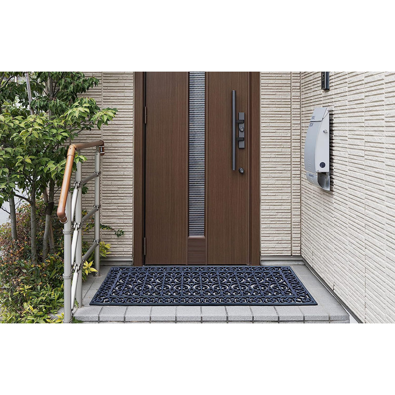 Tapis de porte d'extérieur antidérapant Ambrianna