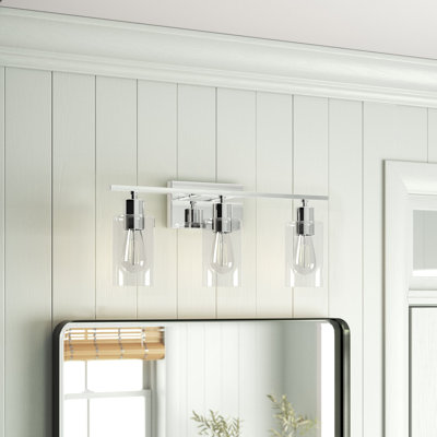 Éclairage pour salle de bain 3 lumières Savoy House Lambert en chrome poli
