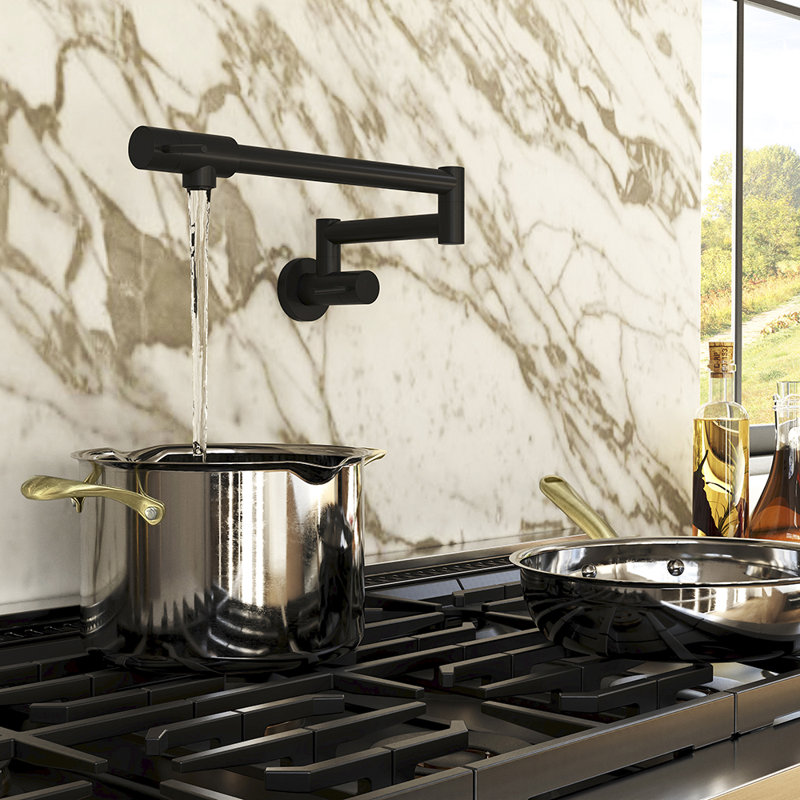 Gemini Pot Filler with Accessories, Brushed Nickel