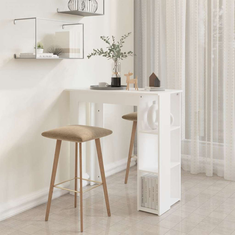 Manufactured Wood Bar Table, White