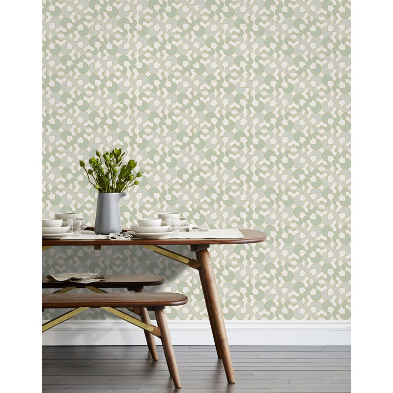 Arcade Wallpaper | Traditional / Roll - 27" x 30', Celadon