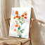 «Vibrant Orange Floral», peinture botanique sur toile, aquarelle, fleurs sauvages, art mural prairie, 24 x 36
