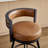 Ayala Swivel Low Back Industrial Upholstered 26.6" H Counter Stool with Steel Frame-2038694781
