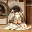Tapis abstrait moderne et contemporain lavable à la machine Moravian Halloween - reliure beige-1990022894