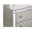 1Pc Glam 6-Drawer Bedroom Dresser Diamond Patterned Drawer Fronts Silver Finish