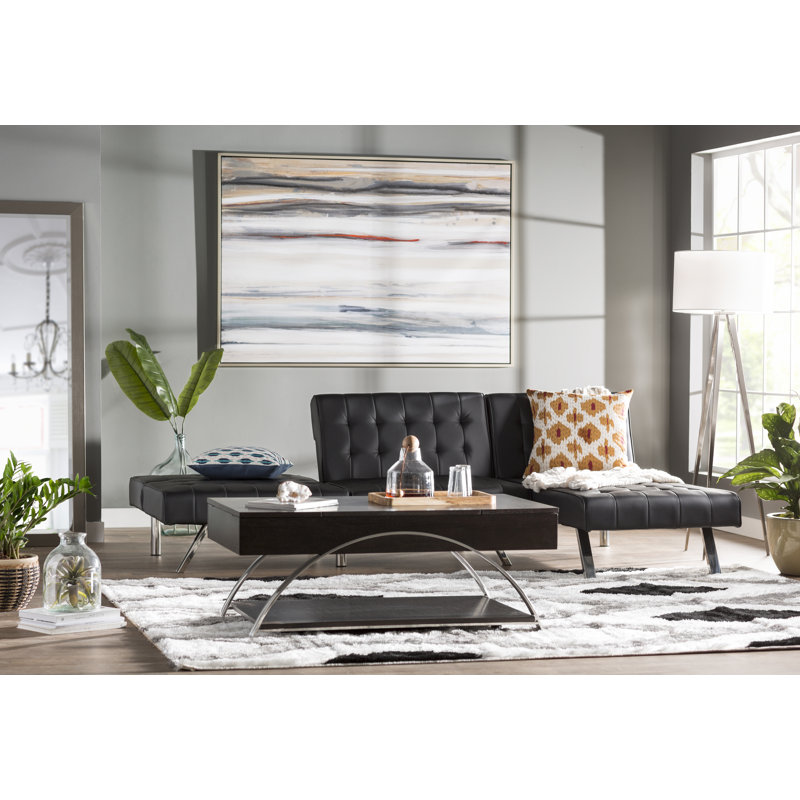Tapis ivoire/gris en polypropylène poils longs  Callensburg, Rectangle 4 pi x 6 pi