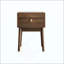 Table de chevet de style médiéval-moderne, table de chevet avec poignées en métal, ensemble 2 pièces