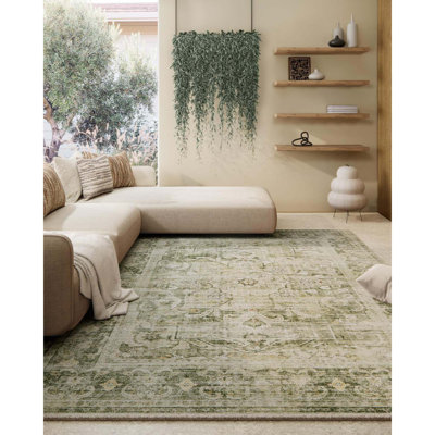 Machine Washable Living Room Rug: 5'X7' Bedroom Area Rug Boho Vintage Large Rugs Stain Resistant Non Slip Low Pile Faux Wool Soft Rug For Dining Room Bedside Kitchen Entryway Nursery Home Office