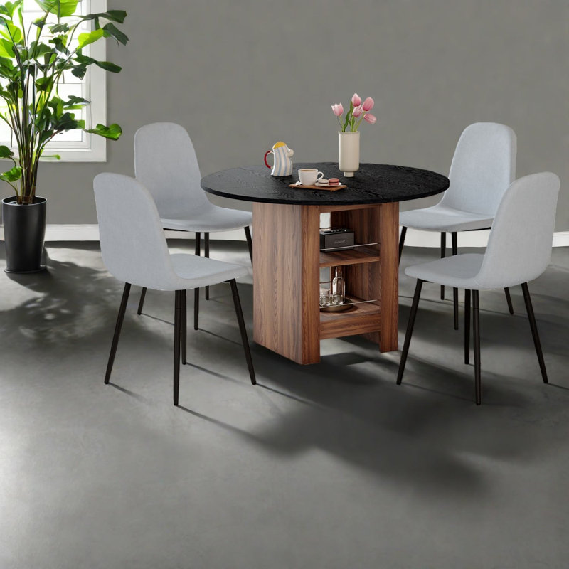 Ensemble de table de salle à manger moderne (doit inclure à la fois la table et la chaise) avec rangement