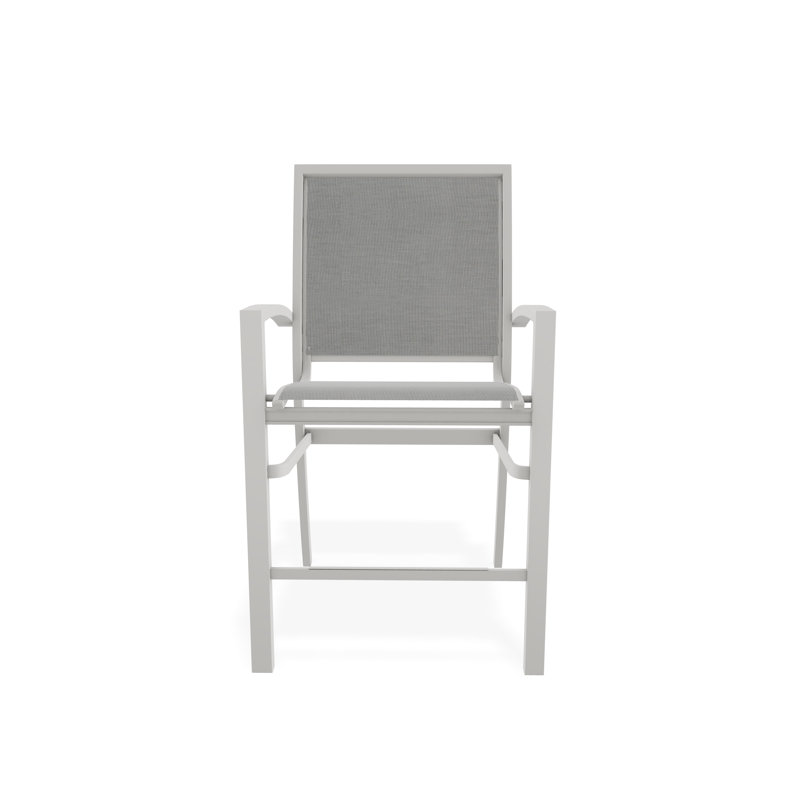Tabouret de comptoir d'extérieur 26 po Kendall, Neige, Alliage Sunbrella®