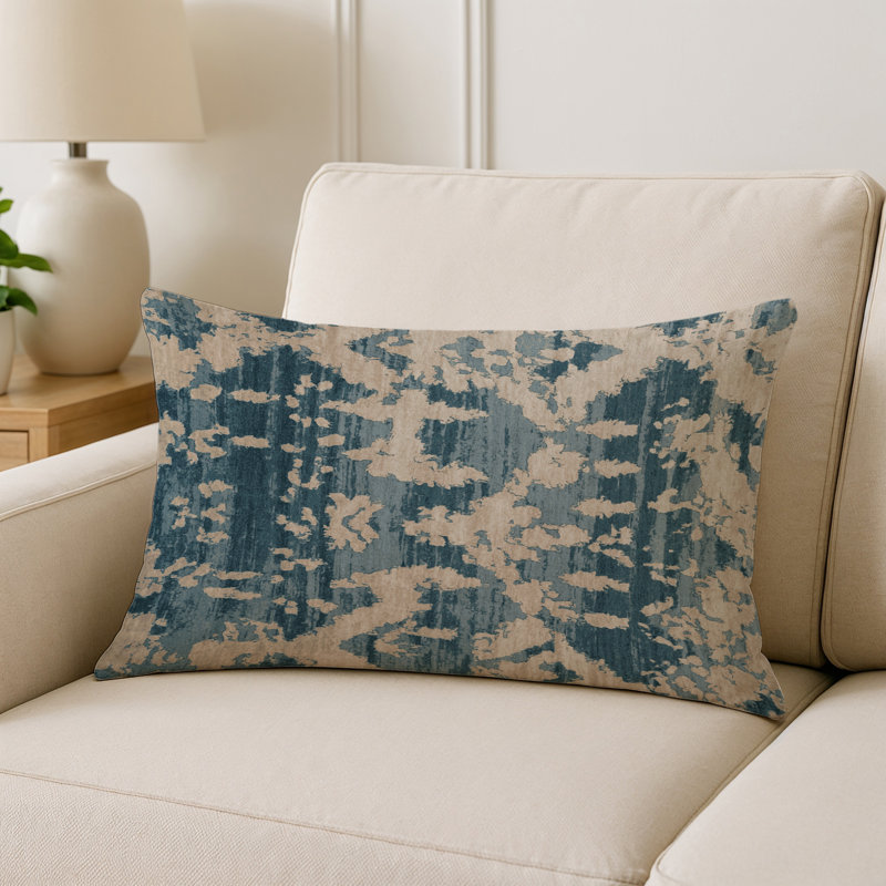 Coussin décoratif intérieur et extérieur Modern, Gris abstrait 15, Rectangle H 20 po x l 14 po