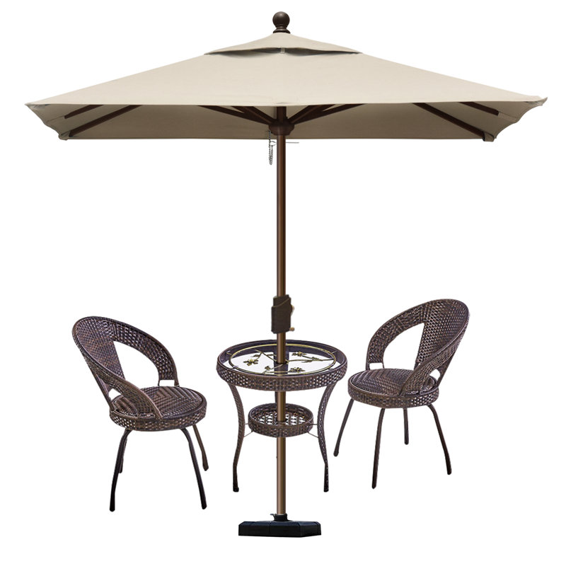 Parasol de marché carré 6 pi Nahlani, Beige