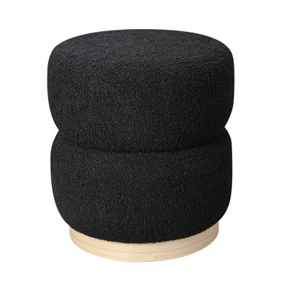 Round Upholstered Ottoman Stool