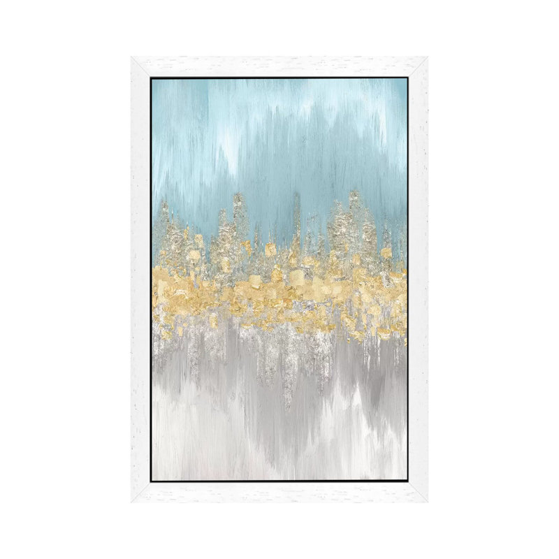Neutral Wave Lengths II by Eva Watts - Print on Canvas, 66.04 cm H x 45.72 cm W, White Framed