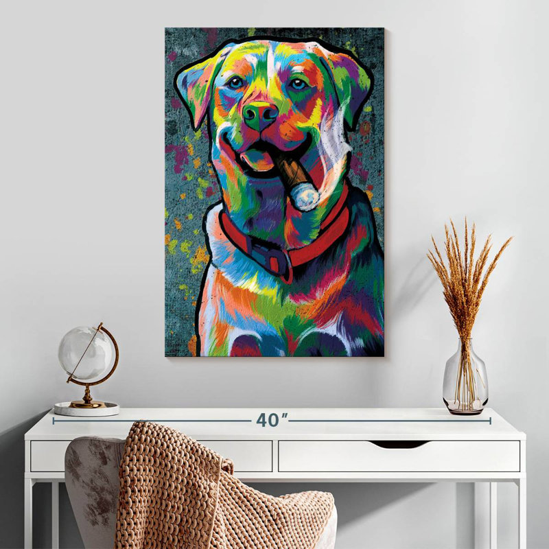 Brampt Acrylic Abstract Dog, 30" H x 20" W