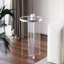 Table d'appoint ronde ronde en acrylique transparent