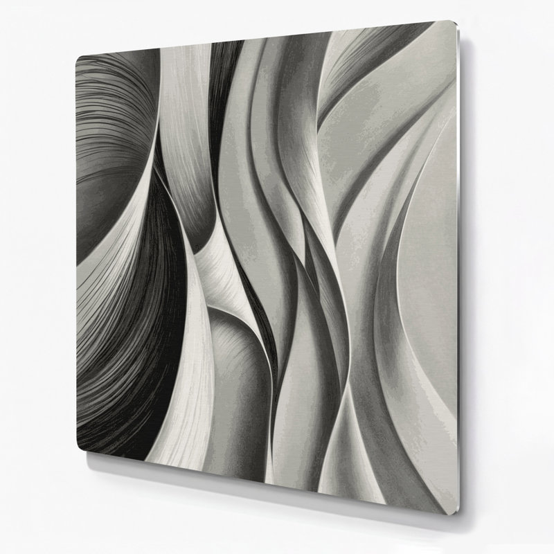 Art mural gris anthracite gris diagonal, H 12 po x l 12 po