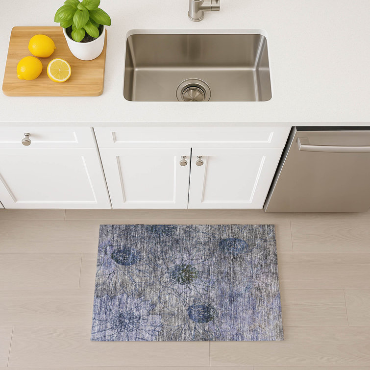 Machine Washable Indoor/Outdoor Leavittsburg ACN2235 Floral Rug