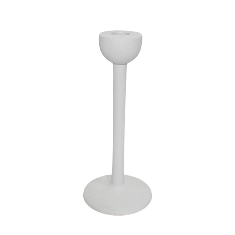 Giedre Aluminium Candle Holder, 12.5" H x 5" W x 5" D, White
