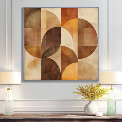 «Earth Tone», art mural abstrait, composition de ton terreux, toile terre cuite