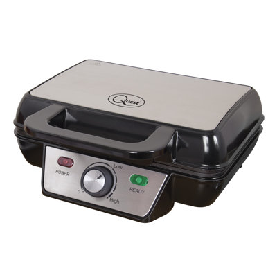 Quest Square Round Non Stick Rotating Double Belgian Waffle Maker Waffle Maker