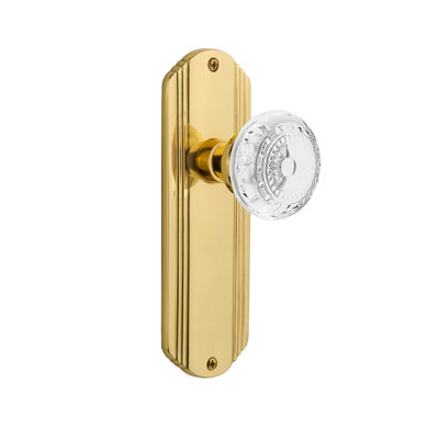 Deco Plate with Crystal Meadows Knob