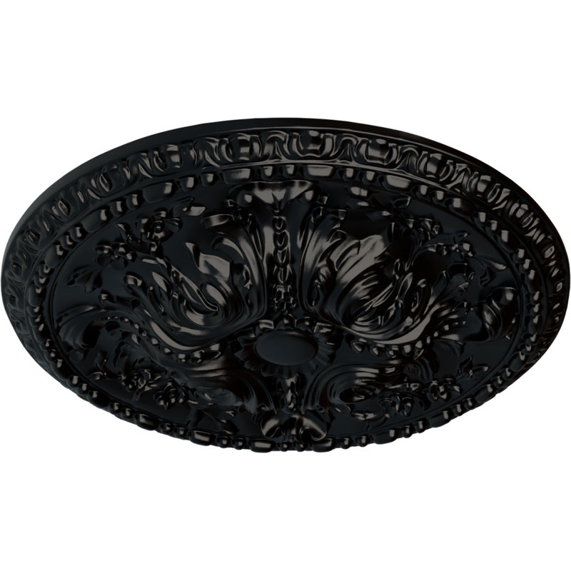 Médaillon de plafond rose Endurathane, DO 18 po x P 3 1/2 po x P 1 1/2 po (pour auvents jusqu'à 7 1/4 po), finition cuivre antique peinte à la main