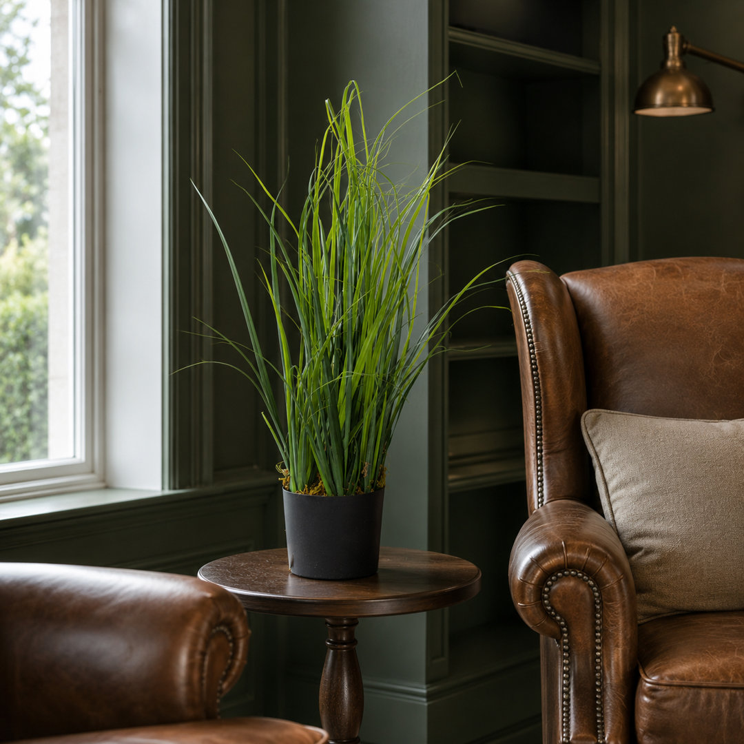 Leaf Artificial Lemongrass Grass Plant 60cm Green Plastic - Image 3
