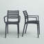 Chaise de salle à manger empilable pour patio Melissus-797481245