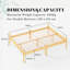 Natural Bamboo Bed Frame with Slatted Base, Minimalist Wooden Platform Bed, Strong Support, Easy Assembly, No Box Spring Required-1276530098