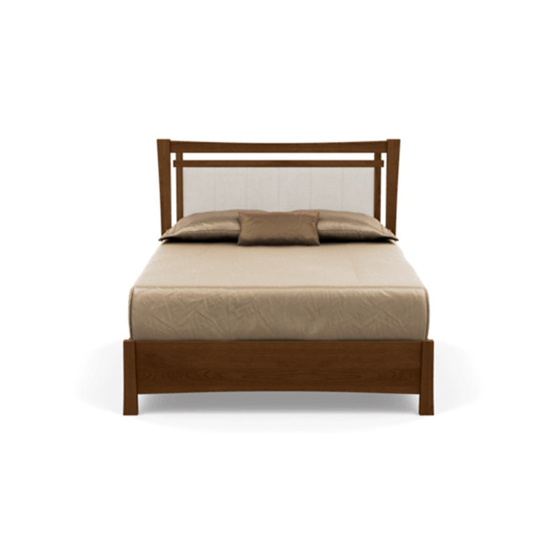 Monterey Upholstered Bed, King, Onyx, Saddle Cherry