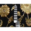 Tapis noir en laine et soie noué à la main 8 pi 7 po x 12 pi 1 po B53E30E786F34D2D90037F42024AFA43