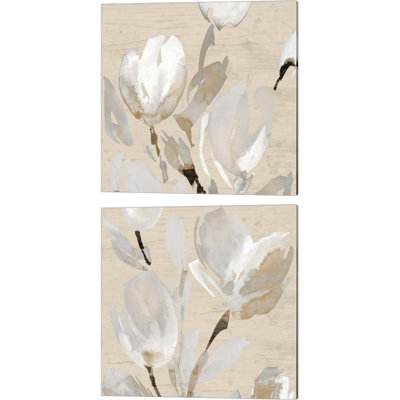 «Neutral Tulips» par Lanie Loreth, art sur toile (ensemble de 2)